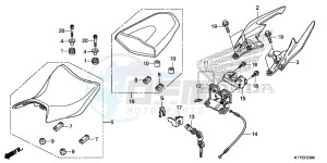 CBR125RSF CBR125RS E drawing SEAT