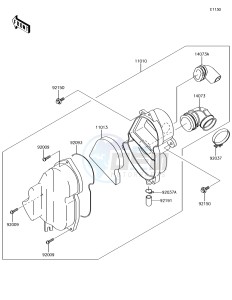 KLX110 KLX110CFF EU drawing Air Cleaner