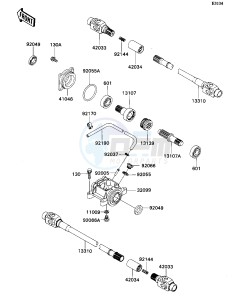 KAF 540 C [MULE 2010] (C1) [MULE 2010] drawing DRIVE SHAFT-- 2WD_4WD- -