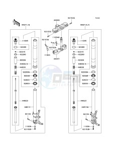 KRF 750 F [TERYX 750 4X4 NRA OUTDOORS] (F8F) C9F drawing FRONT FORK