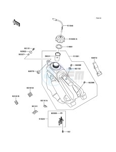 KX125 KX125M8F EU drawing Fuel Tank