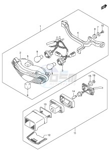 DL1000 (E2) V-Strom drawing TAIL LAMP (MODEL K4 K5 K6)