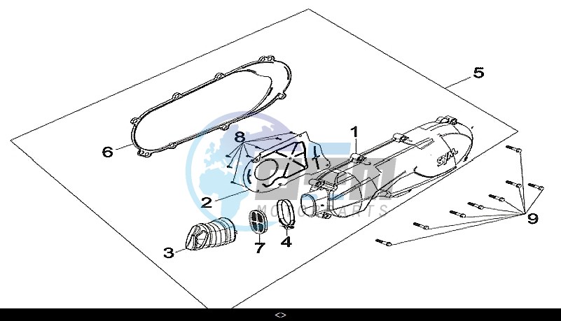 L. CRANK CASE COVER ASSY