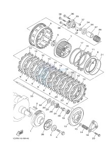 XV1900A MIDNIGHT STAR (1CR4) drawing CLUTCH