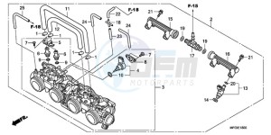 CB600FA Australia - (U) drawing THROTTLE BODY