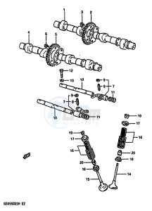 GSX550E (F-G-H) drawing CAM SHAFT-VALVE