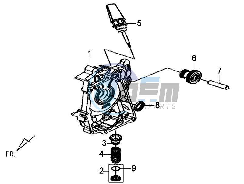 CRANKCASE RIGHT / START MOTOR