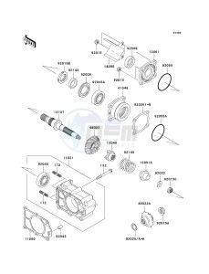 KAF 950 C [MULE 3010 TRANS4X4 DIESEL] (C7F) C7F drawing BEVEL GEAR CASE