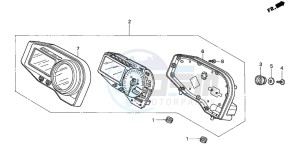 CBR900RR FIRE BLADE drawing METER (CBR900RR2,3)