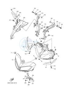 MTN850-A MTN-850-A MT-09 ABS (BS27) drawing HEADLIGHT