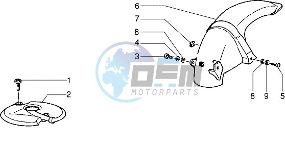 Front and rear mudguard