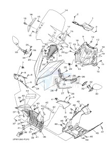 XP500A T-MAX 530 (2PW2) drawing WINDSHIELD