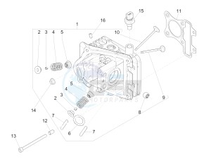 Liberty iGet 50 4T 3V (NAFTA) drawing Head unit - Valve