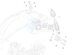 SPRINT 150 4T 3V IE ABS E3 (EMEA) drawing Rear suspension - Shock absorber/s