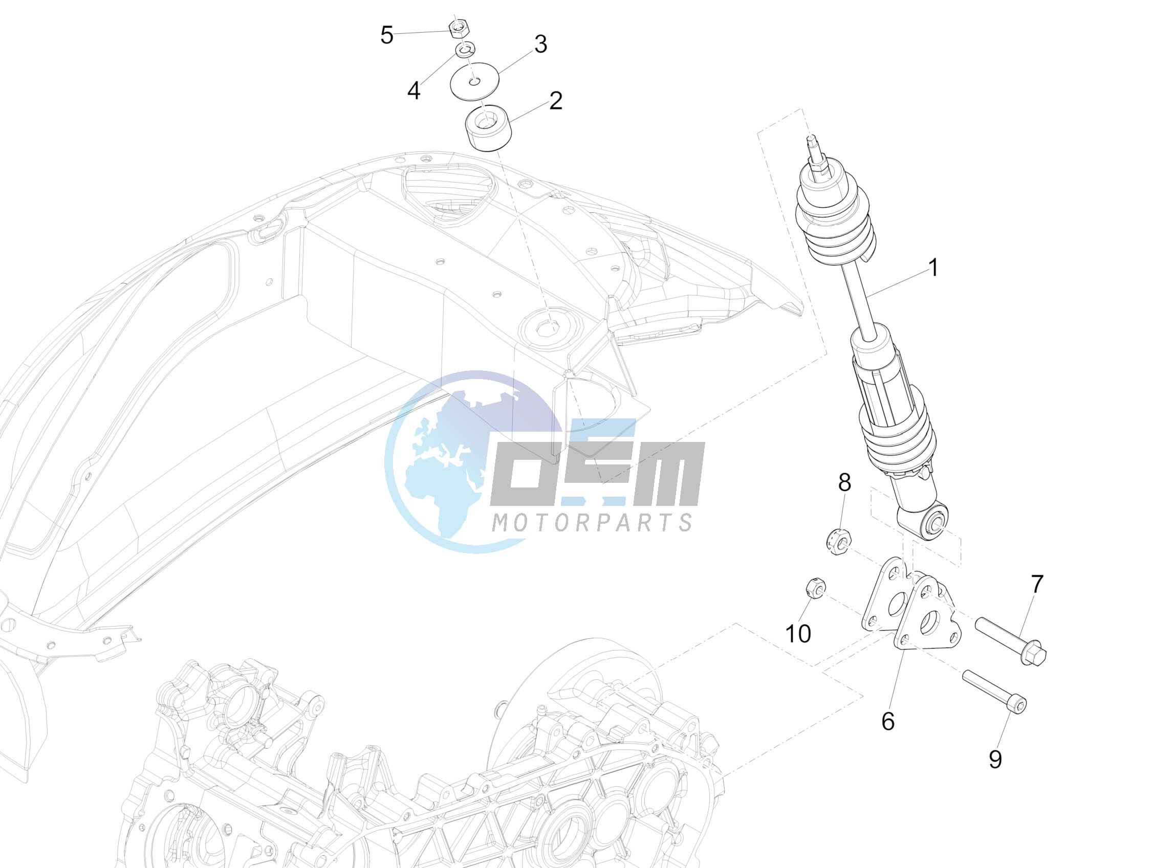 Rear suspension - Shock absorber/s