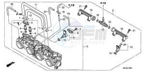 CB600FA France - (F / CMF 25K) drawing THROTTLE BODY