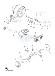 XVS950CU XV950 (2DE2) drawing TAILLIGHT