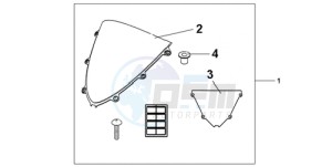 CBR1000RR9 UK - (E / MKH MME REP) drawing WINDSCREEN