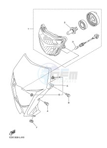 WR450F (1DXA) drawing HEADLIGHT