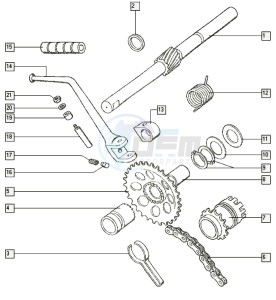 STANDARD_24-45kmh_T-X 50 T-X drawing Starter mechanism