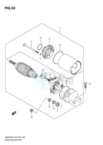 AN650 (E3-E28) Burgman drawing STARTING MOTOR