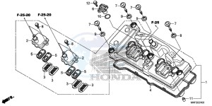 CBR1000S2H 2ED - (2ED) drawing CYLINDER HEAD COVER