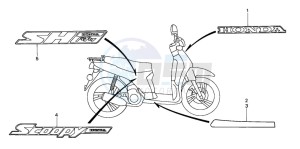 SH50 SCOOPY drawing MARK/STRIPE (2)