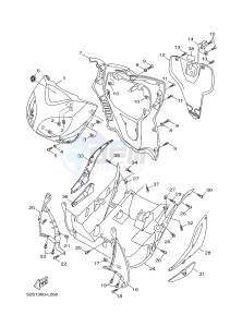 HW125 XENTER 125 (53B6) drawing LEG SHIELD