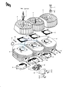 KH 400 A (A3-A5) drawing CYLINDER HEADS_CYLINDERS -- 76-78 A3_A4_A5- -