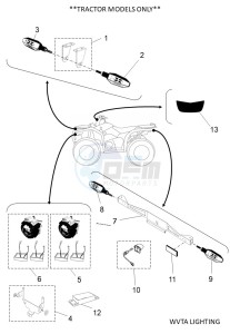 YFM450FWBD KODIAK 450 (B5R1) drawing WVTA LIGHTING