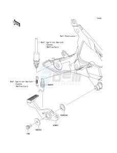 EX 650 C [NINJA 650R] (C9F) C9F drawing BRAKE PEDAL_TORQUE LINK