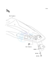 KLX 450 A [KLX450R] (A8F-A9F) A8F drawing TAILLIGHT-- S- -