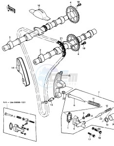 KZ 750 E (E1) drawing CAMSHAFTS_CHAIN_TENSIONER -- 80 KZY 50-E1- -