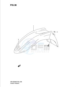 DR125SML 0 drawing FRONT FENDER