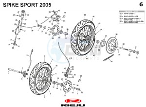 SPIKE-50-SPORT-RED drawing WHEEL - BRAKES