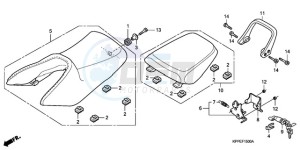 CBR125RW9 UK - (E / WH) drawing SEAT