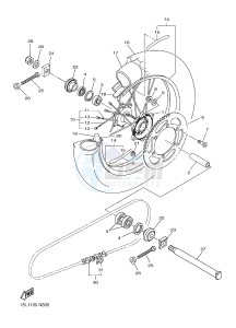 YZ450F (B118 B119 B11A B11B) drawing REAR WHEEL 1