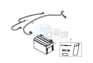 ORBIT 50 drawing BATTERY / TOOLKIT