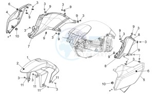 NA Mana 850 drawing Front body - front mudguard