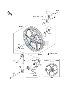 NINJA 250R EX250KCF GB XX (EU ME A(FRICA) drawing Front Hub