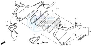 CB900F 919 drawing SIDE COVER