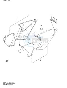 GSF600 (E2) Bandit drawing FRAME COVER (MODEL K2 K3 K4)