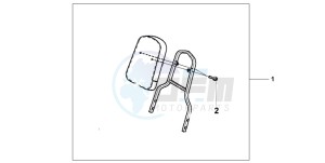 VT750DCB SHADOW SPIRIT drawing BACKREST