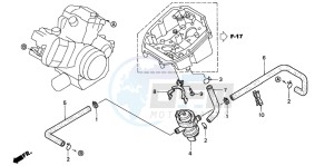 VTR1000F SUPER HAWK drawing AIR SUCTION VALVE