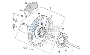 V7 Racer 750 USA-CND drawing Rear wheel