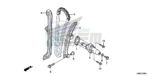 TRX680FAG Wave 110 - AFS110 UK - (E) drawing CAM CHAIN/ TENSIONER