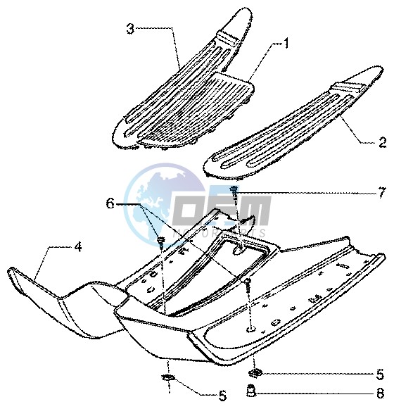 Footrest-rubber mats