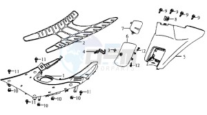JET BASIX 25KMH 50 drawing COWLING / FOOTREST / FLOOR MAT