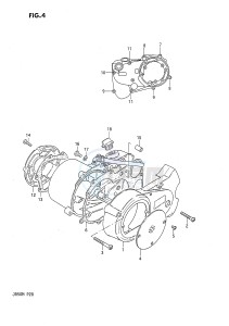 JR50 (P28) drawing CRANKCASE COVER