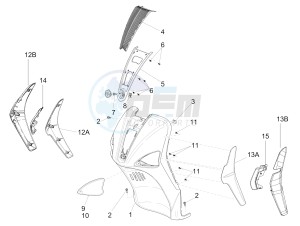 Liberty 125 4t 3v ie e3 drawing Front shield